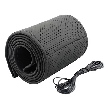 Valódi bőr fűzős kormányvédő - 45 cm