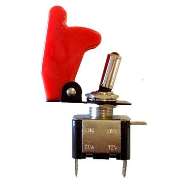Autós fedeles kapcsoló - 2 állású - LED visszajelző - 20A