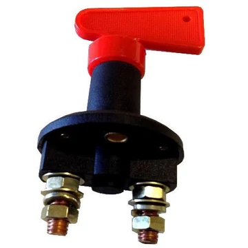 Autós áramtalanító kapcsoló - két pólusú - kulccsal