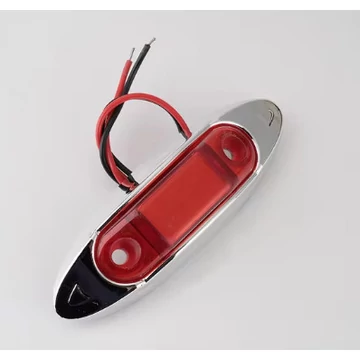 4 LED-es szélességjelző / helyzetjelző lámpa – piros – 12–24V – E jeles