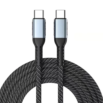 USB-C – USB-C gyorstöltő adatkábel – 5A / 100W – 1 méter – szövet borítás