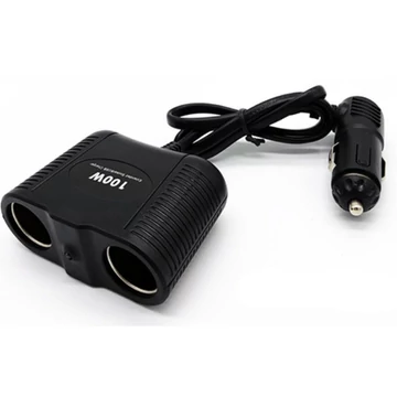 Szivargyújtó elosztó 2-es – állítható – 12-24V – max. 100W