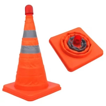 Összecsukható forgalomterelő bója LED villogóval