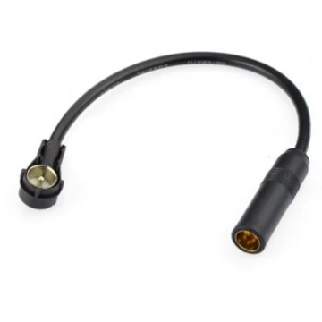 Autós antenna átalakító kábel - DIN anya - ISO apa - 15 cm