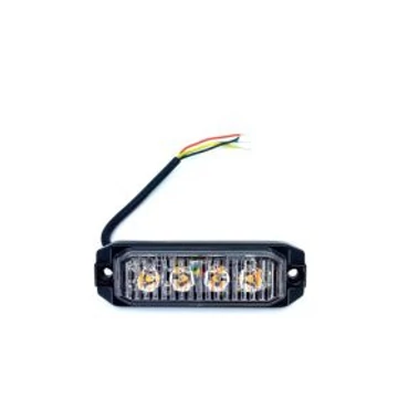 4 LED-es autós stroboszkóp lámpa – fehér – E-jeles – 12–24V – IP67