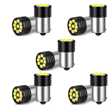 1156 LED izzó – 9 SMD – fehér – 12V – 10 db