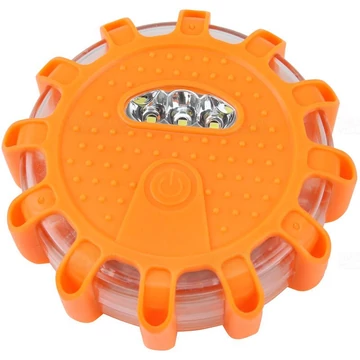 Autós vészjelző lámpa – 12 + 3 LED – mágneses – IP67 – 9 villogási mód