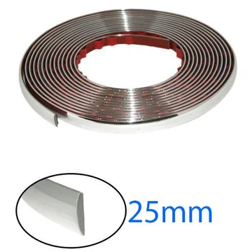 Króm díszcsík - 15m - 25mm - dekorációs