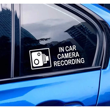 Menetrögzítő kamera az autóban / In car camera recording matrica