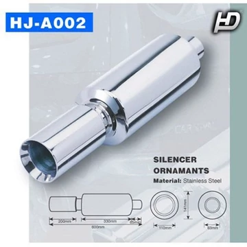 Sport kipufogódob rozsdamentes acél - 610mm - 60mm - 100mm