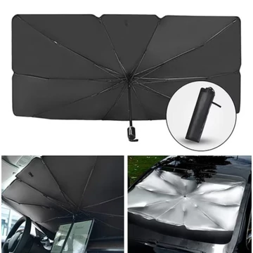 Összecsukható autós napernyő esernyő formájú - 140 x 79 cm