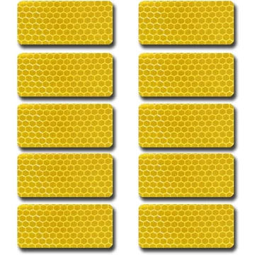 Fényvisszaverő csík sárga – 10 db – 30×5 cm – öntapadós