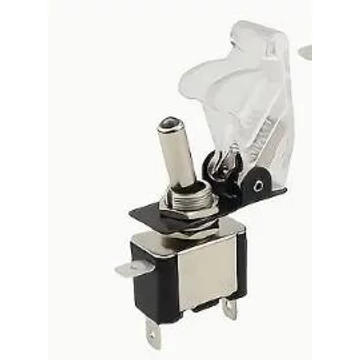 Karos billenőkapcsoló LED - 12V - 20A - piros világítás - 12mm