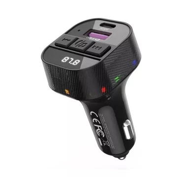 C51 Bluetooth kihangosító 5.3 RGB FM transmitter PD 30W 12/24V