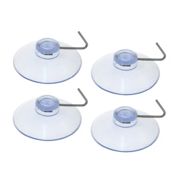 4 db-os átlátszó tapadókorong készlet horgokkal