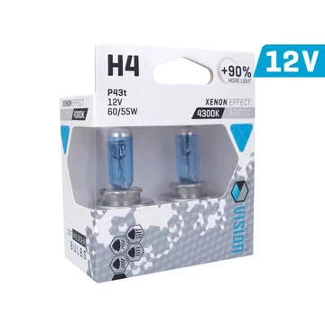 VISION H4 izzó szett 60/55W 12V +90% (2 db)