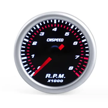 Fordulatszámmérő sport műszer 52 mm fekete számlappal