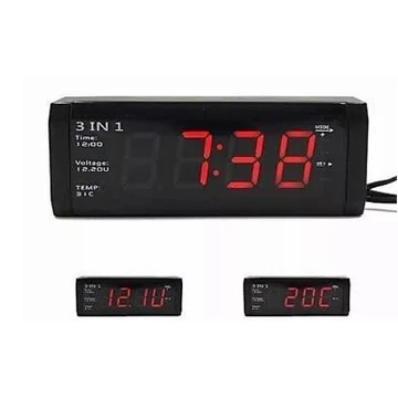 3in1 multifunkciós kijelző – voltmérő, óra, hőmérő