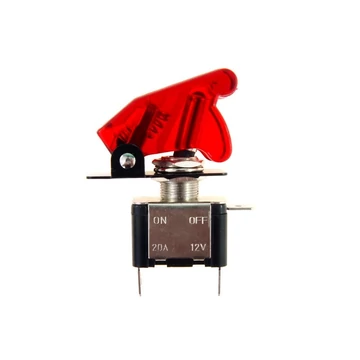 Fedeles billenőkapcsoló 12V - 20A - piros LED - ON OFF