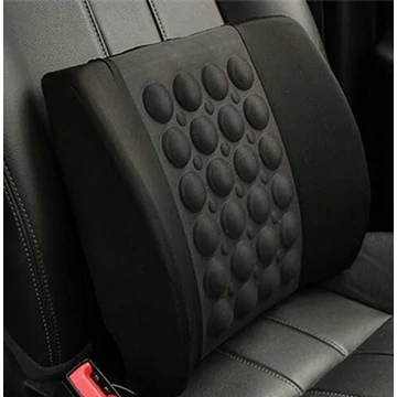 Masszírozós deréktámasz - 12V - fekete