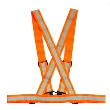 Láthatósági mellény - narancs - fényvisszaverő csíkkal