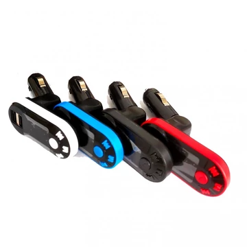 Bluetooth FM transzmitter - 2 USB - 12-24V - LED kijelző