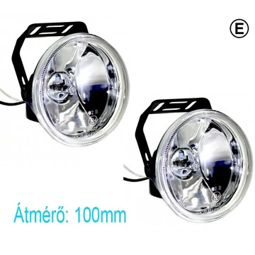 Kerek ködlámpa 100mm - E jeles - H3 - 12V 55W - pár