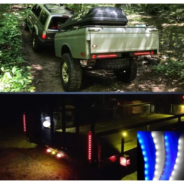 Extra erős flexibilis LED csík - 24cm - fehér - 12V - vízálló