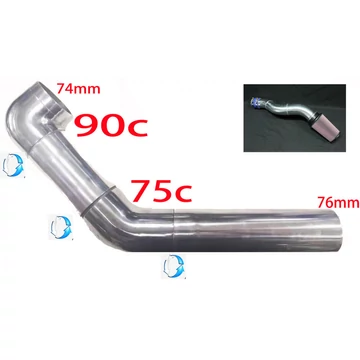 Univerzális cold air intake cső - 74/76mm - alumínium