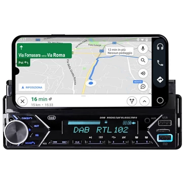 Trevi SCD 5753 DAB autórádió DAB DAB+ FM USB SD Bluetooth