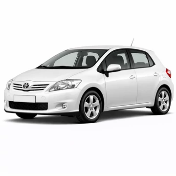 Toyota Auris 5 ajtó 2010 – fehér háttér, oldalnézet, típusazonosító kép