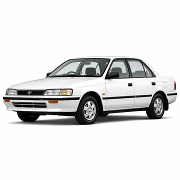 Toyota Carina 4 ajtó 1990 – fehér háttér, oldalnézet