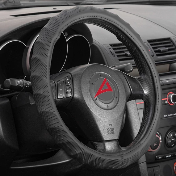 Szellőző bőrhatású kormányvédő 38cm