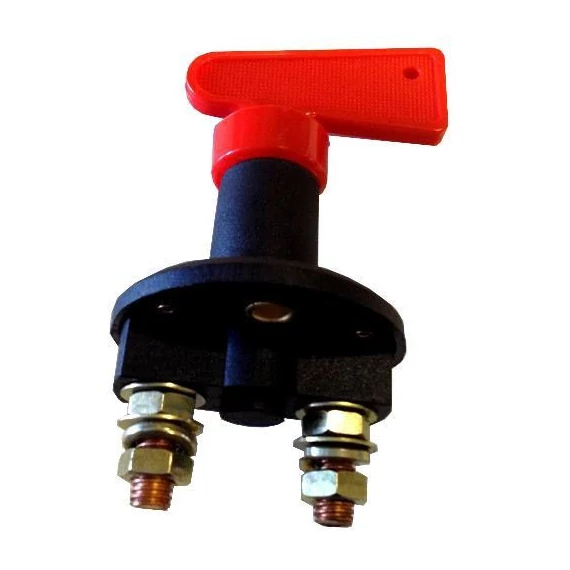 Autós áramtalanító kapcsoló - két pólusú - kulccsal