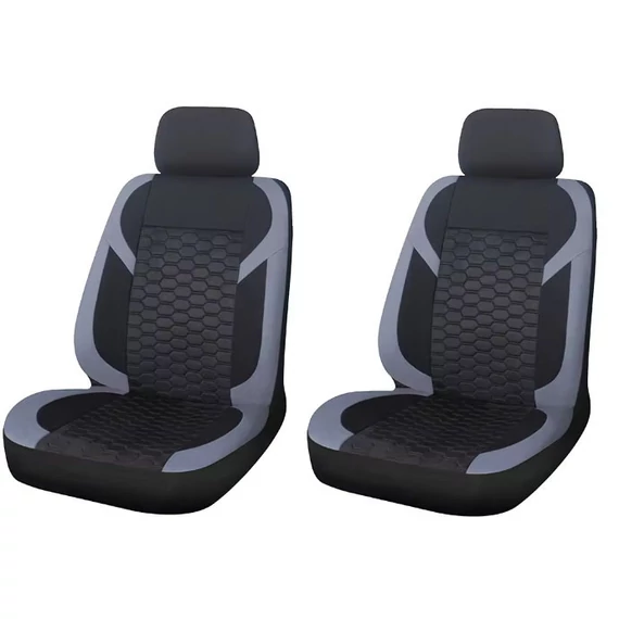 Univerzális üléshuzat szett - 2 db - légzsák kompatibilis - szürke-fekete