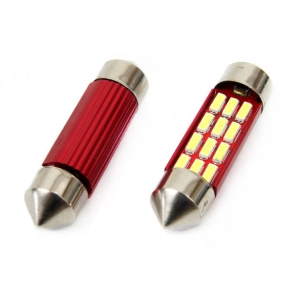 CANBUS 16SMD LED Sofita izzó 39mm fehér 12/24V