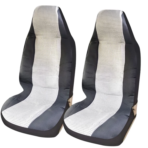 2 db-os személy- és teherautó üléshuzat – fekete/fehér mintás