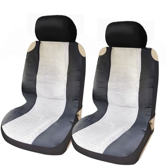 2 db-os vastag trikó üléshuzat – fekete-fehér mintás