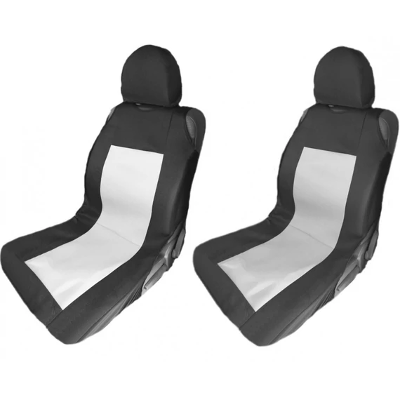 Trikó üléshuzat szett - párban - szürke - fejtámla huzatokkal - 5 mm vastag