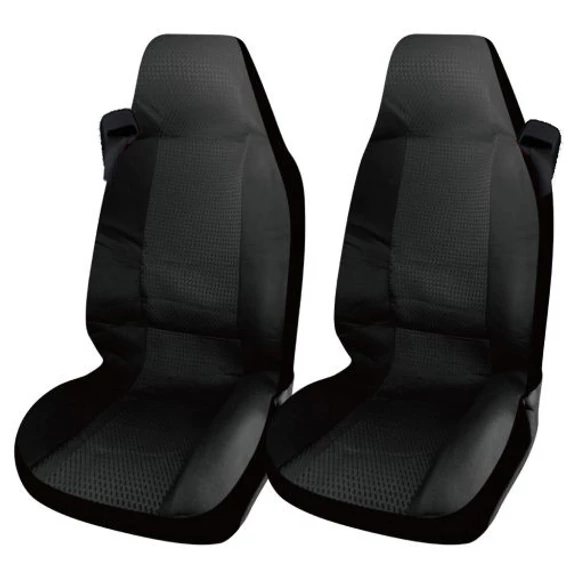 2 db-os személy- és teherautó üléshuzat – fekete mintás – biztonsági öv kialakítással
