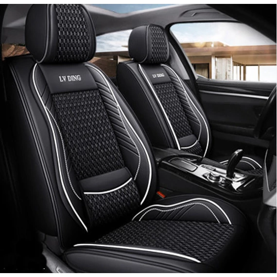 Prémium Ice Silk autó üléshuzat szett – 11 részes – légzsák kompatibilis – osztható – fekete/fehér