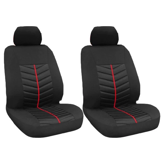 2 db-os légzsákos univerzális üléshuzat – fekete/piros mintás