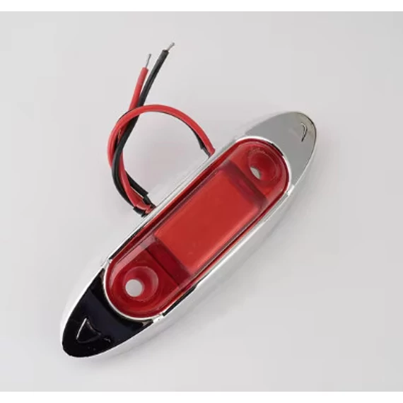 4 LED-es szélességjelző / helyzetjelző lámpa – piros – 12–24V – E jeles