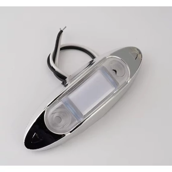 4 LED-es szélességjelző / helyzetjelző lámpa – fehér – 12–24V – E jeles