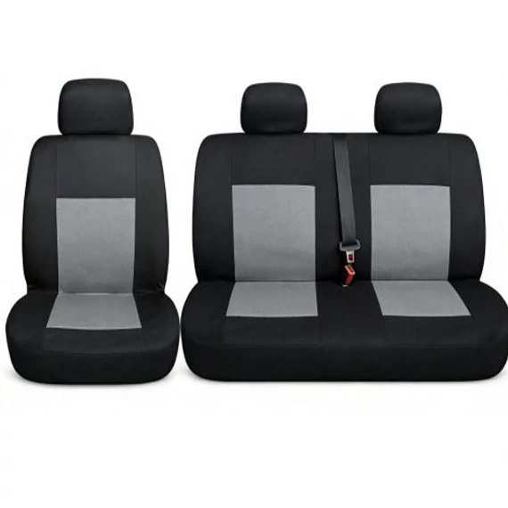 1+2 furgon üléshuzat fekete-szürke 5 mm habszivaccsal