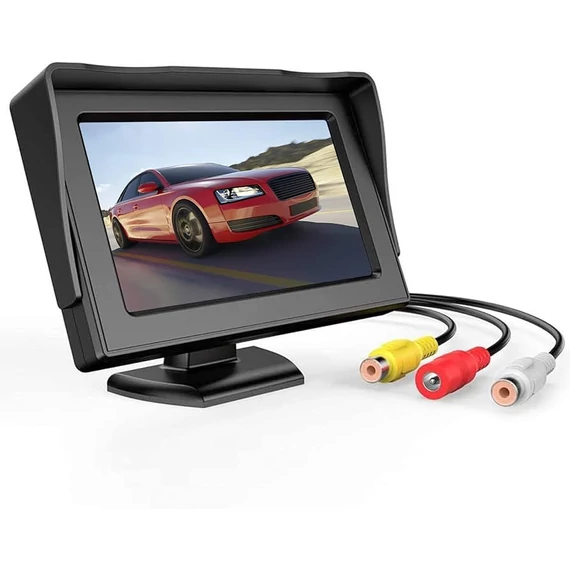 Autós monitor 4.3″ két videó bemenettel