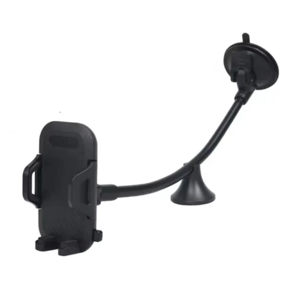 Hosszú karos autós telefontartó - flexibilis - 320mm - tapadókorongos