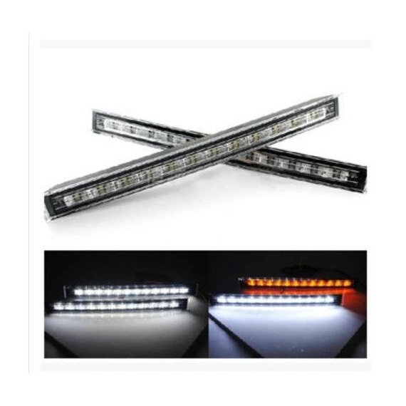 Nappali menetfény DRL - 12 LED - index funkció - E jeles - 278mm - pár