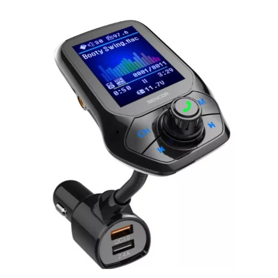 Multifunkcionális autós MP3 lejátszó - digitális kijelzővel / Bluetooth transzmitter