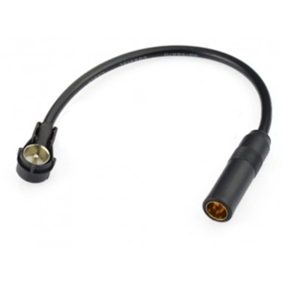 Autós antenna átalakító kábel - DIN anya - ISO apa - 15 cm